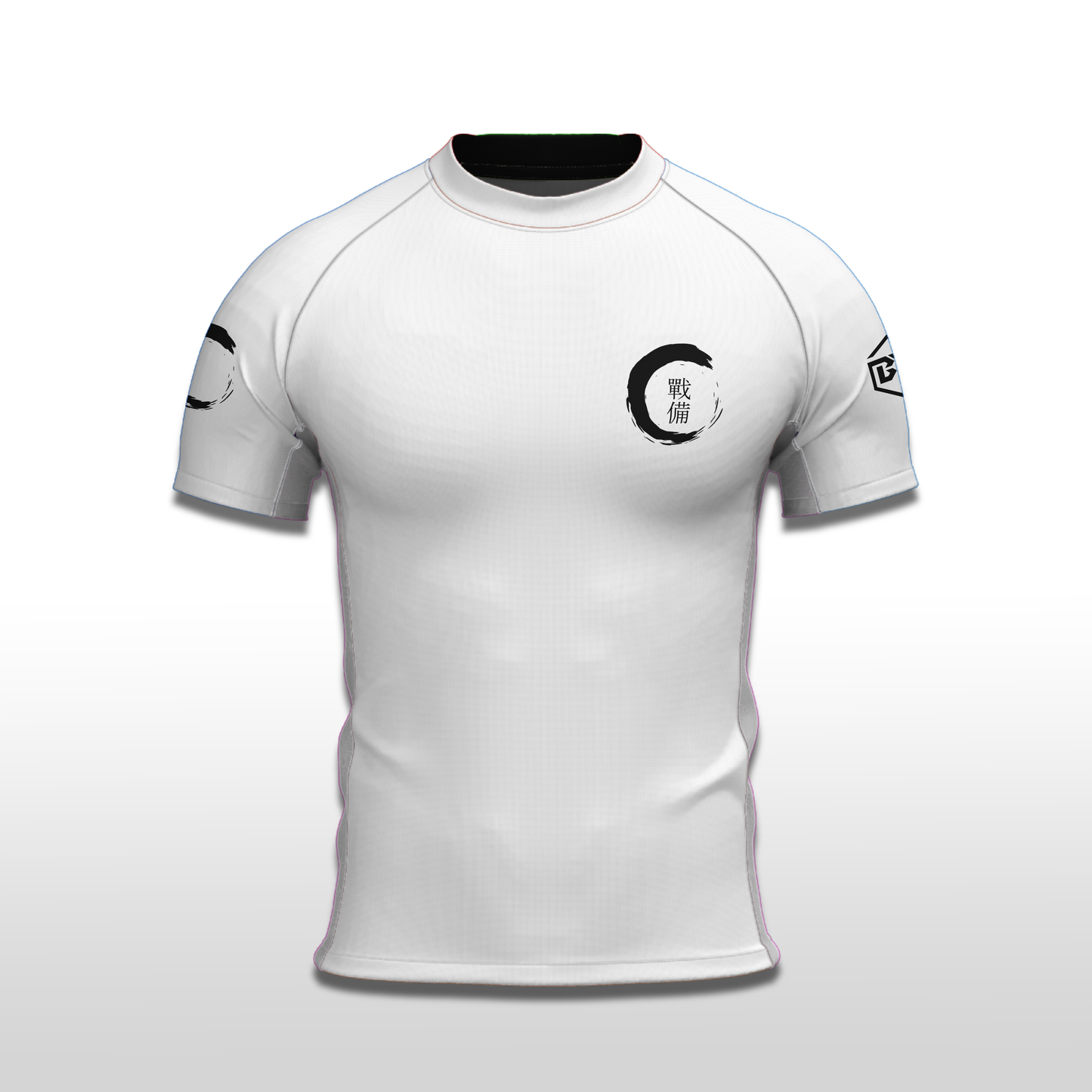 BR Kanji Rash guard - White - BattleReady Fightwear