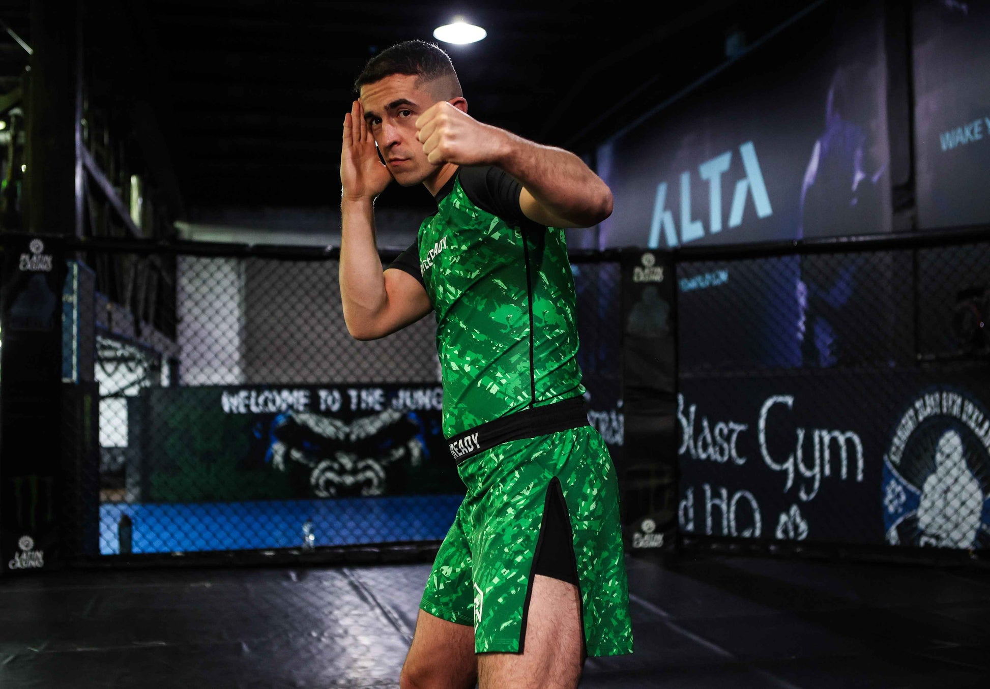 Green High Split Shorts V2