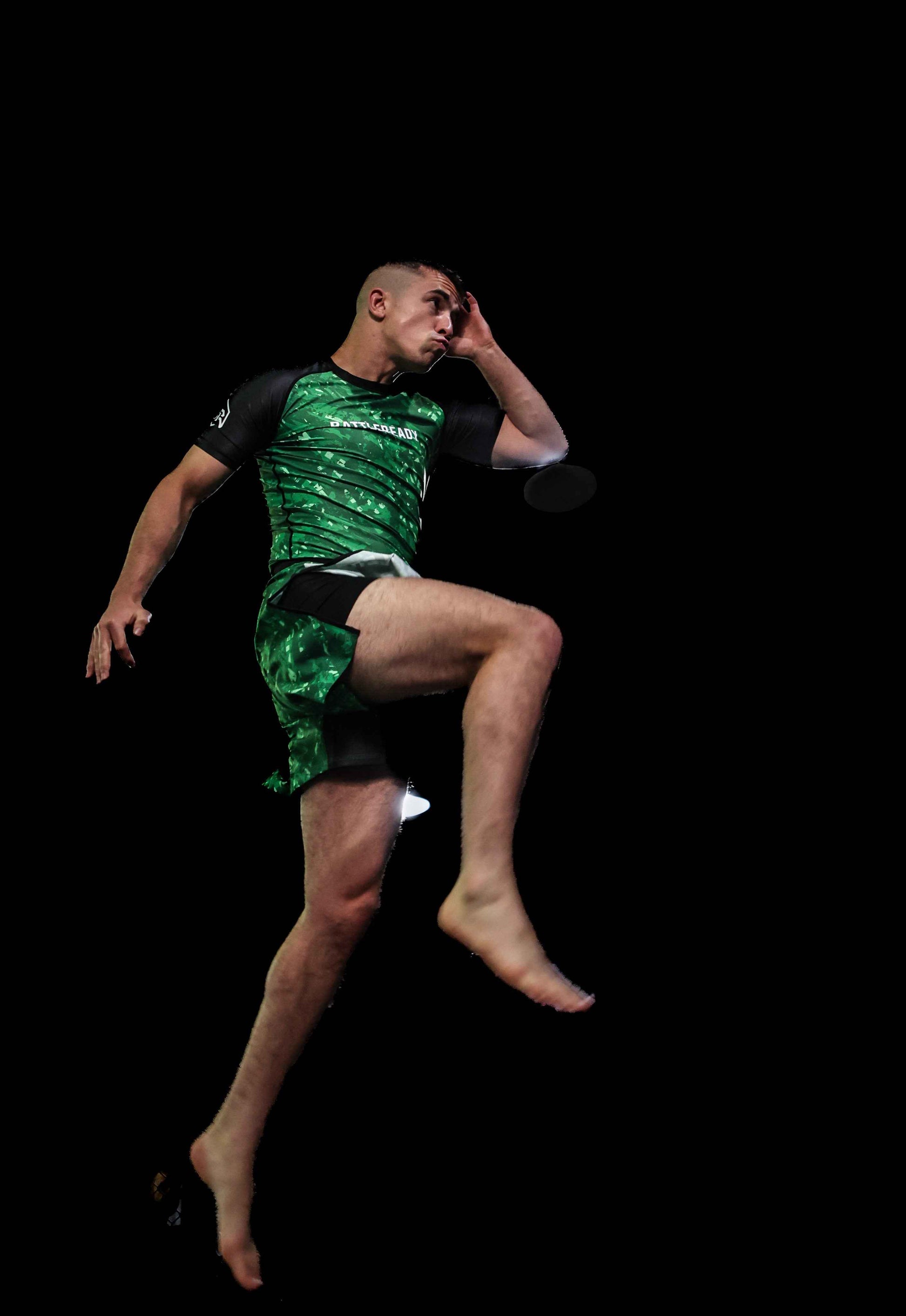 Green High Split Shorts V2