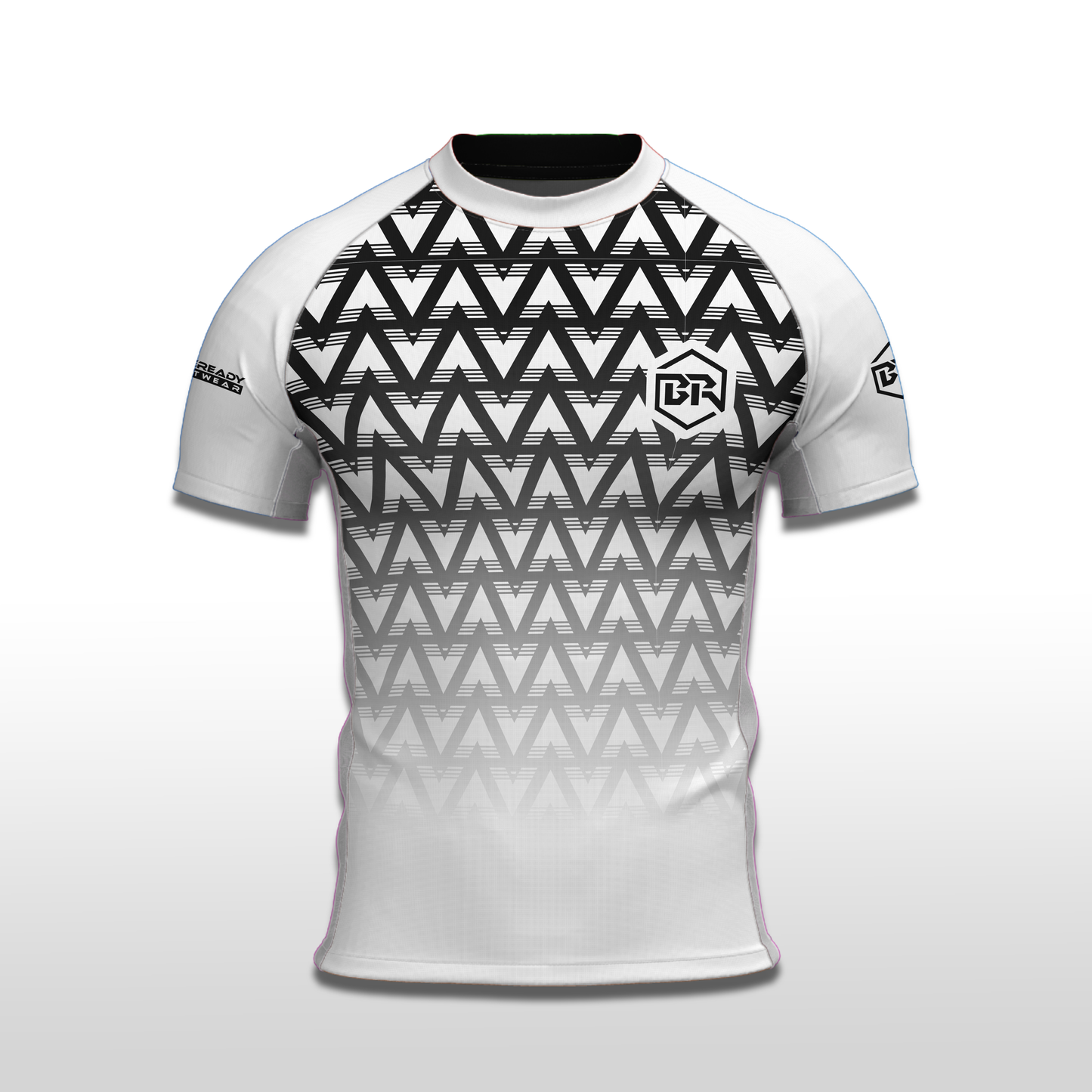 White Ranked BJJ Rash guard - BattleReady Fightwear