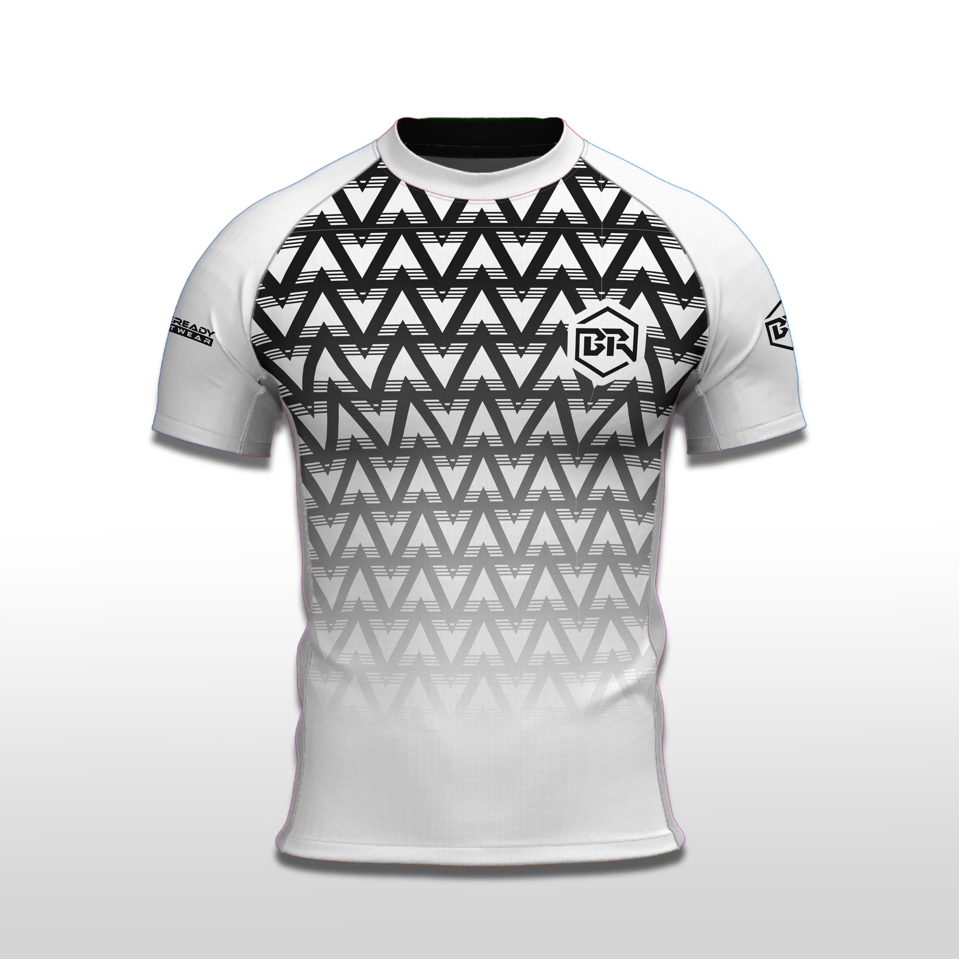 White Ranked BJJ Rash guard - BattleReady Fightwear
