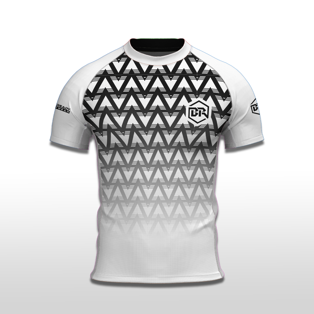 White Ranked BJJ Rash guard - BattleReady Fightwear