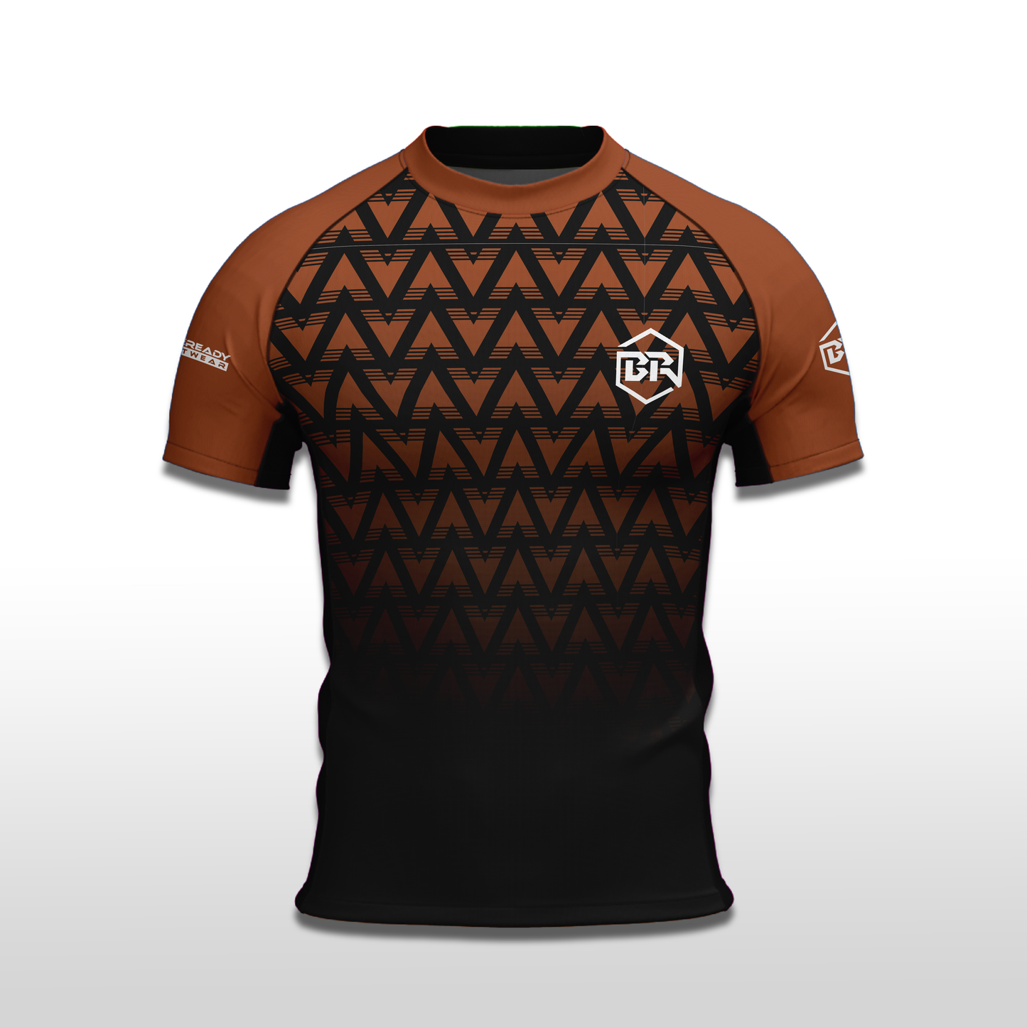 Brown Ranked BJJ Rash guard - BattleReady Fightwear