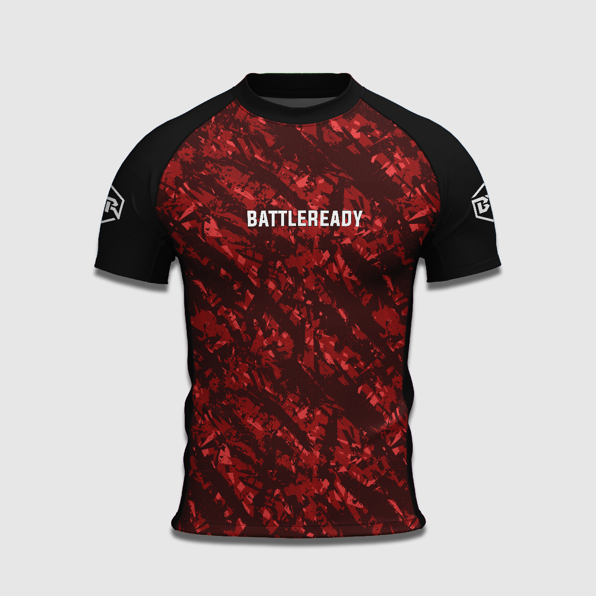 Red Vortex Rash Guard - BattleReady Fightwear