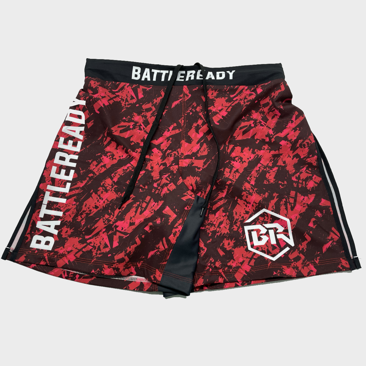 Black High Split MMA Shorts