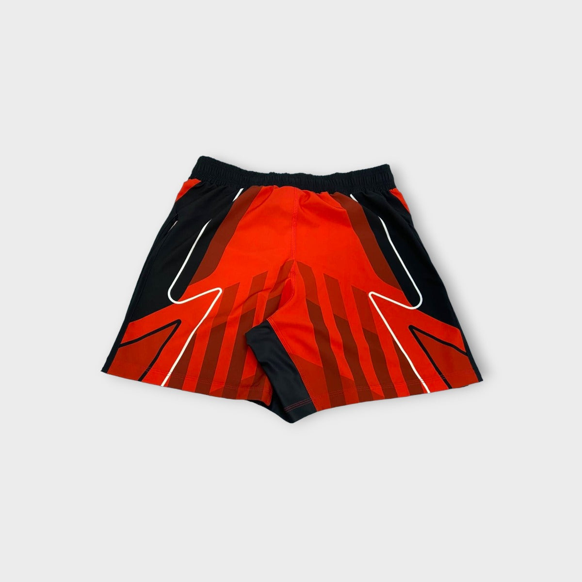 Red High Split MMA Shorts