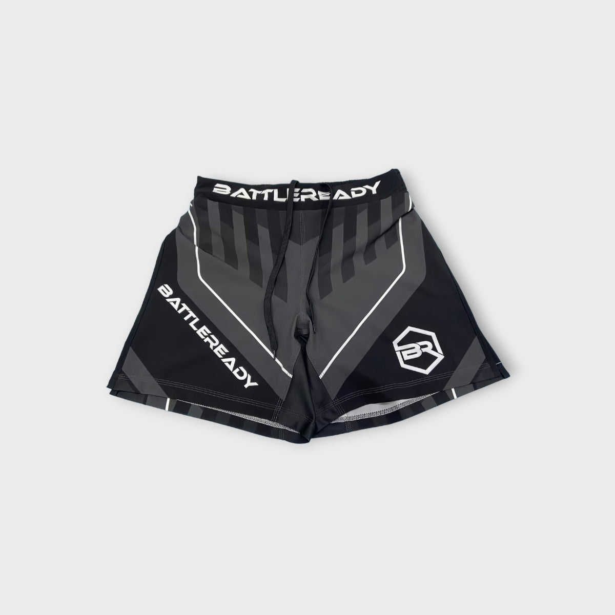 Black High Split MMA Shorts