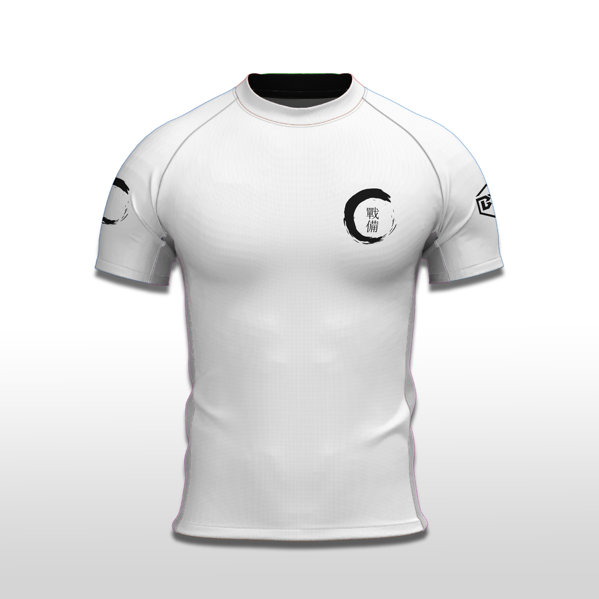 BR Kanji Rash guard - White - BattleReady Fightwear