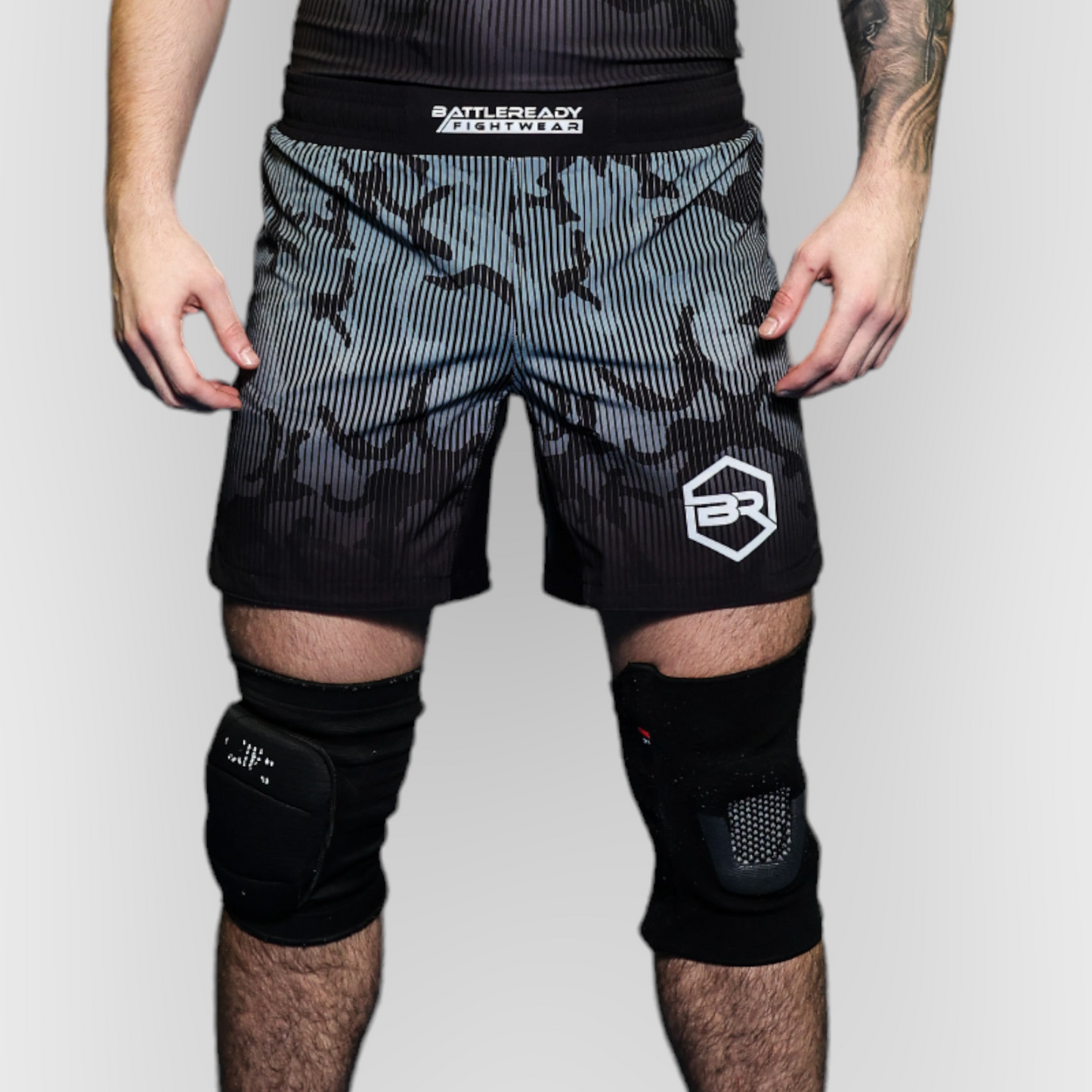 Black Camo MMA BJJ Shorts