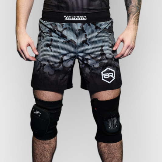Black Camo MMA BJJ Shorts