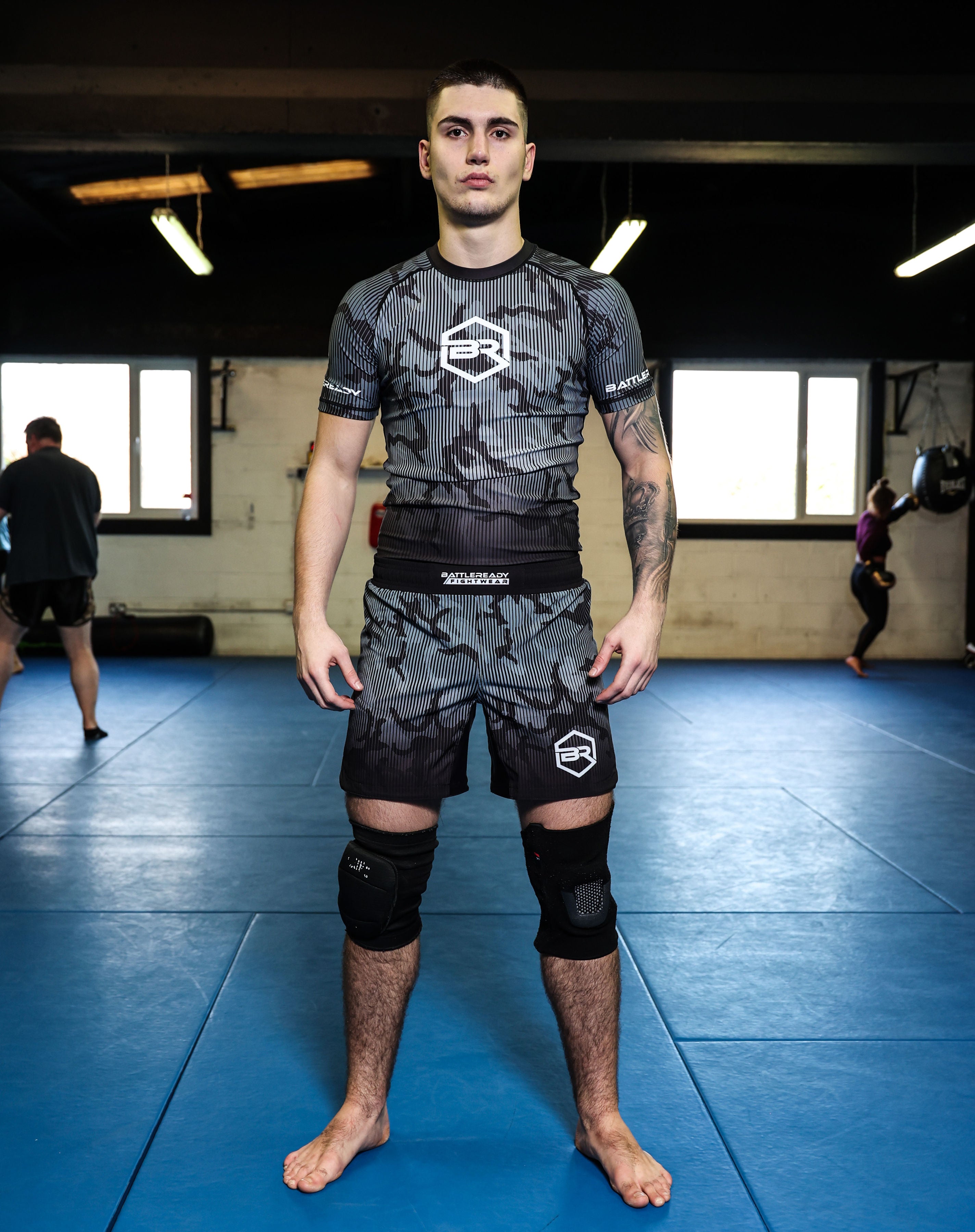 Black Camo MMA BJJ Shorts