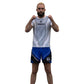 Blue High Split MMA Shorts