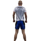 Blue High Split MMA Shorts