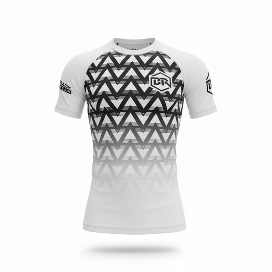 White Ranked BJJ Rash guard