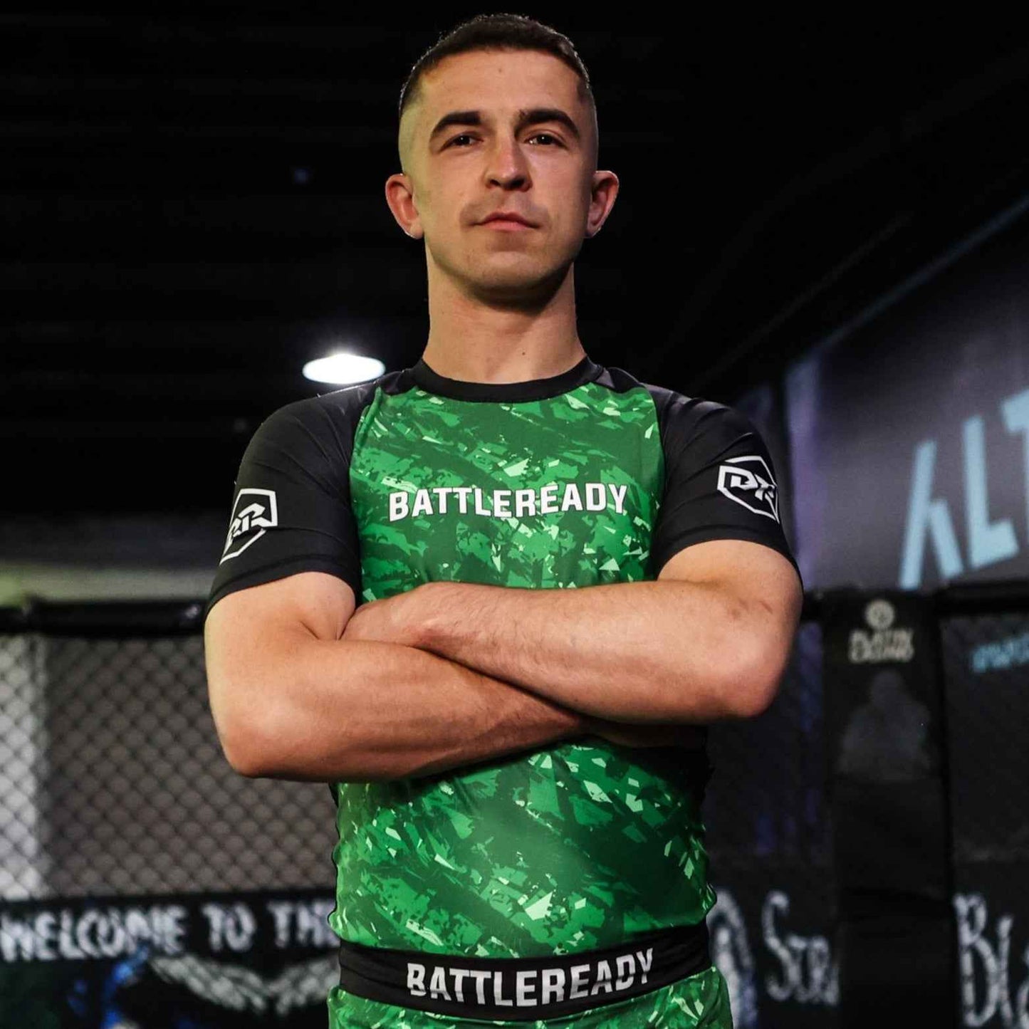 Green Vortex Rash Guard