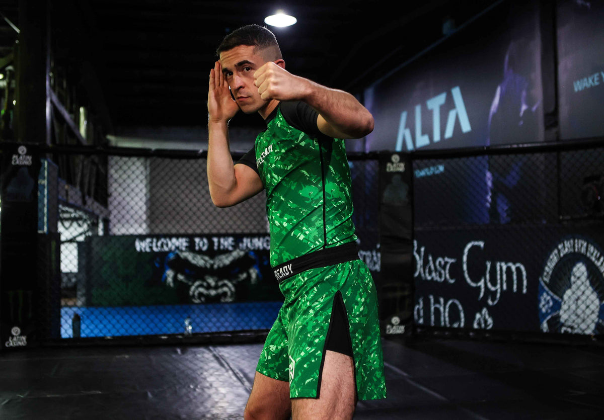 Green High Split Shorts V2