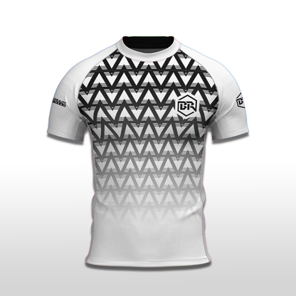 White Ranked BJJ Rash guard - BattleReady Fightwear