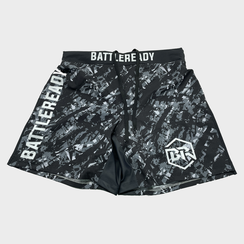 Black High Split Shorts V2 - BattleReady Fightwear