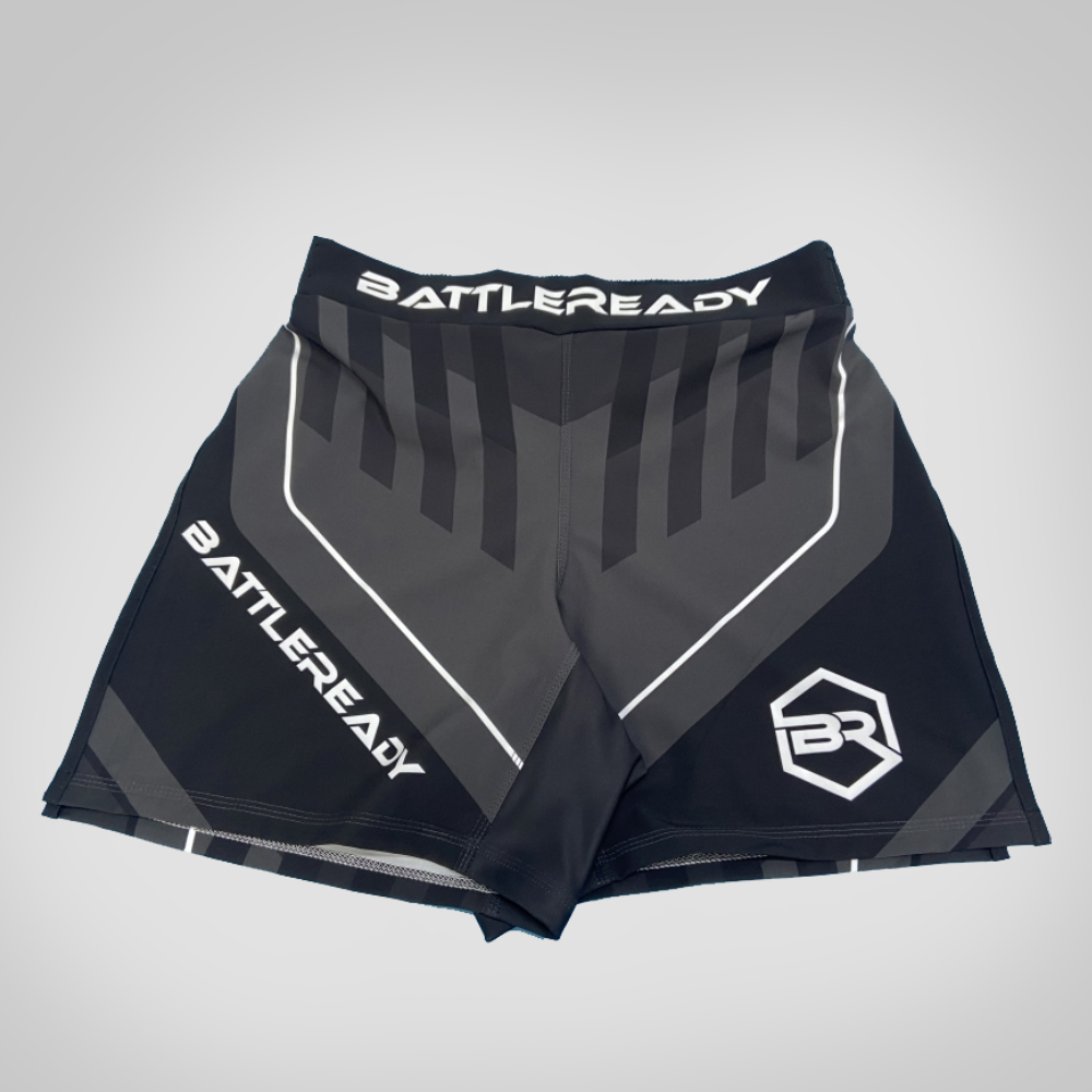 Black High Split MMA Shorts