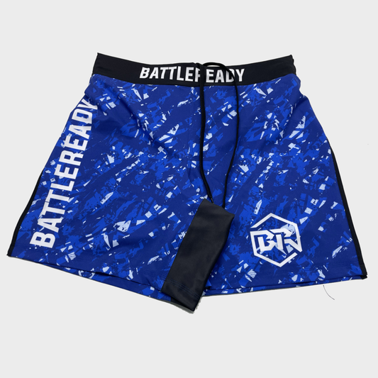 Blue High Split Shorts V2