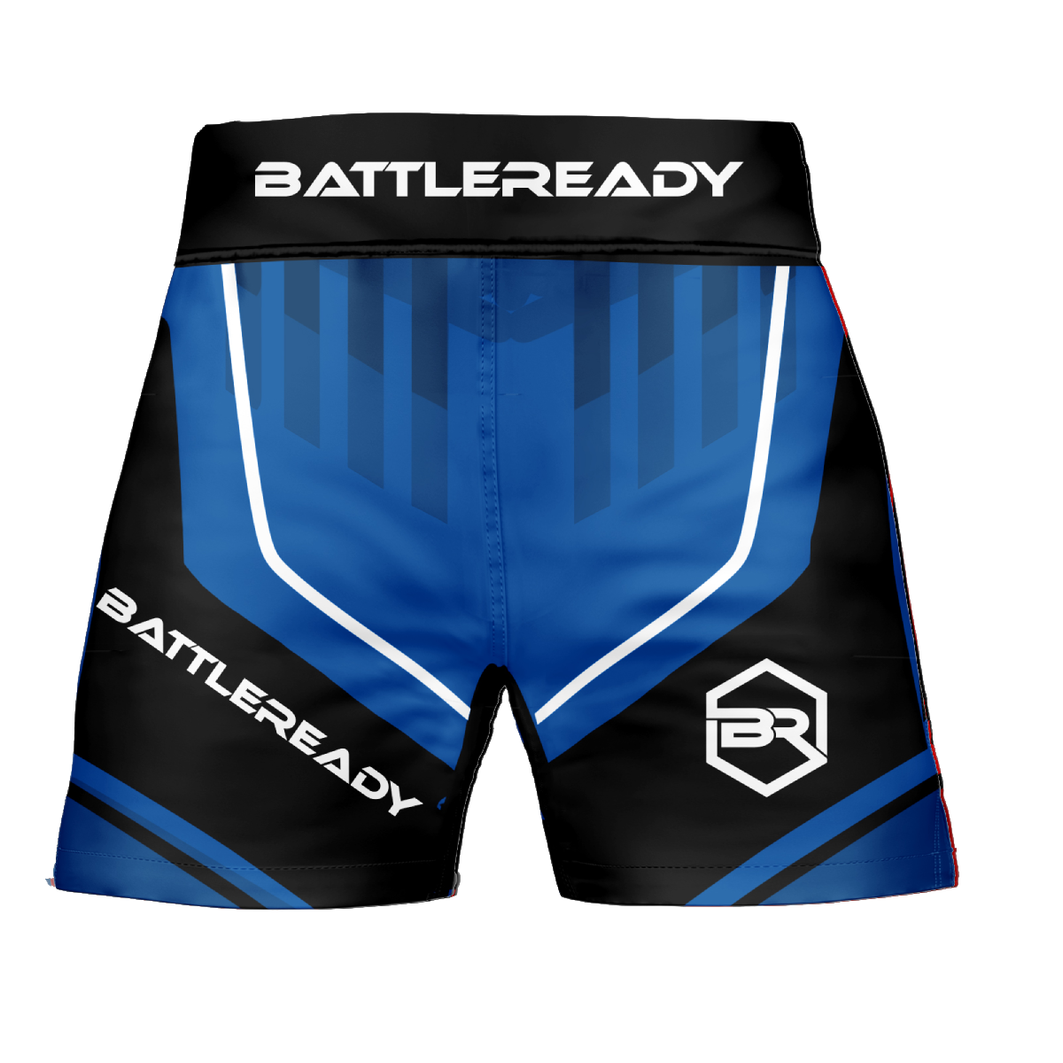 Blue High Split MMA Shorts