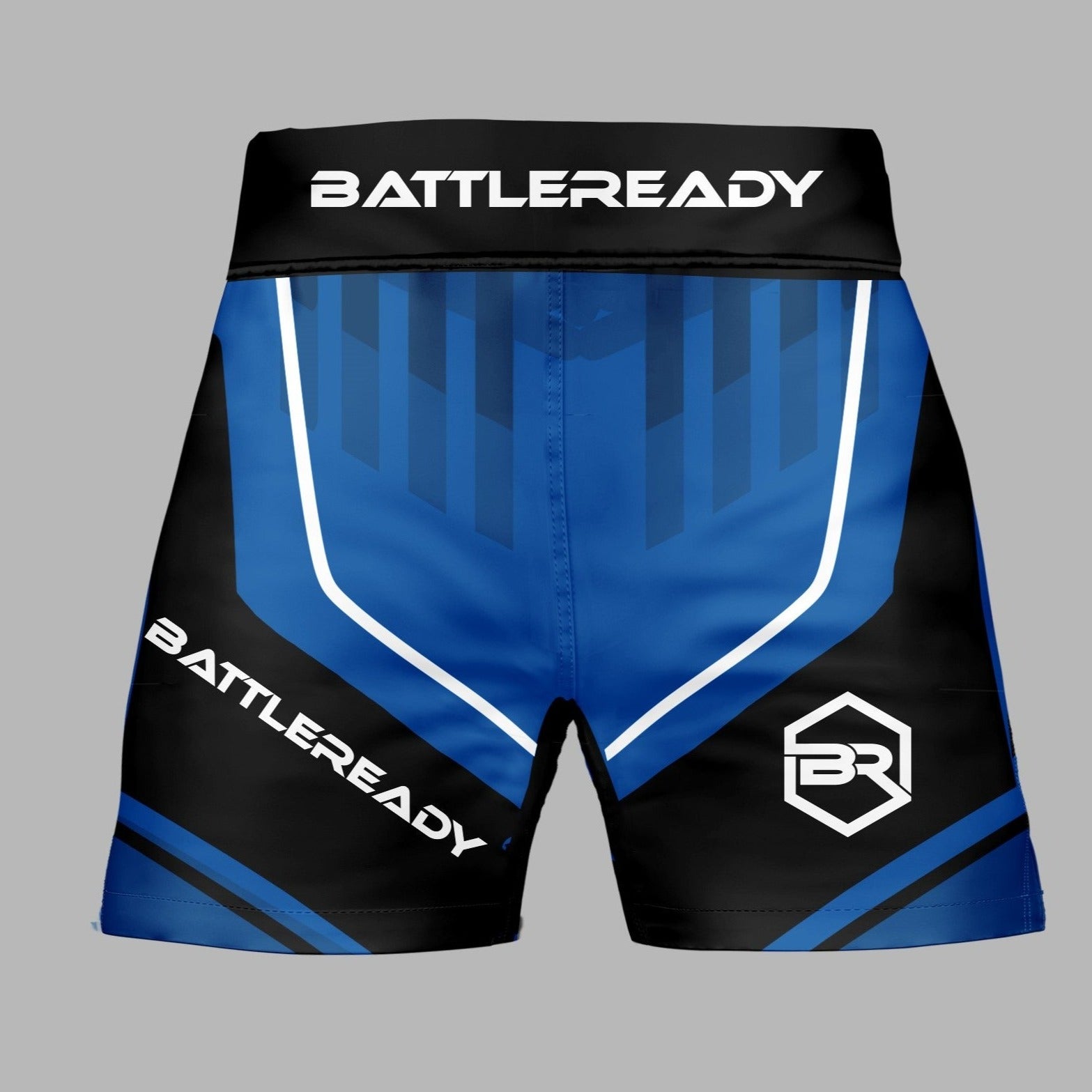 Blue High Split MMA Shorts