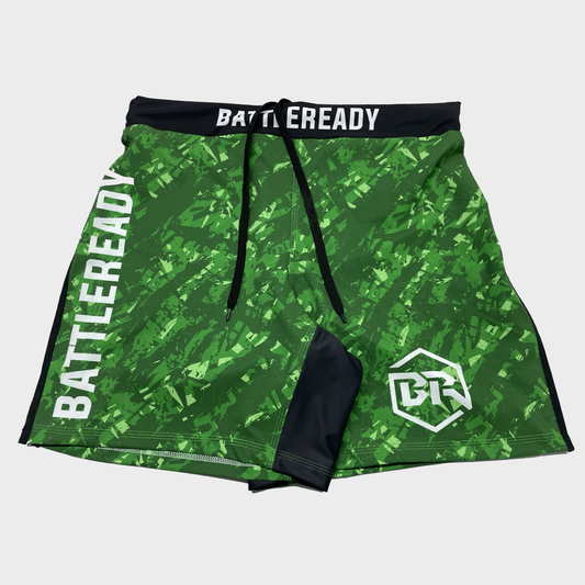 Green High Split Shorts V2