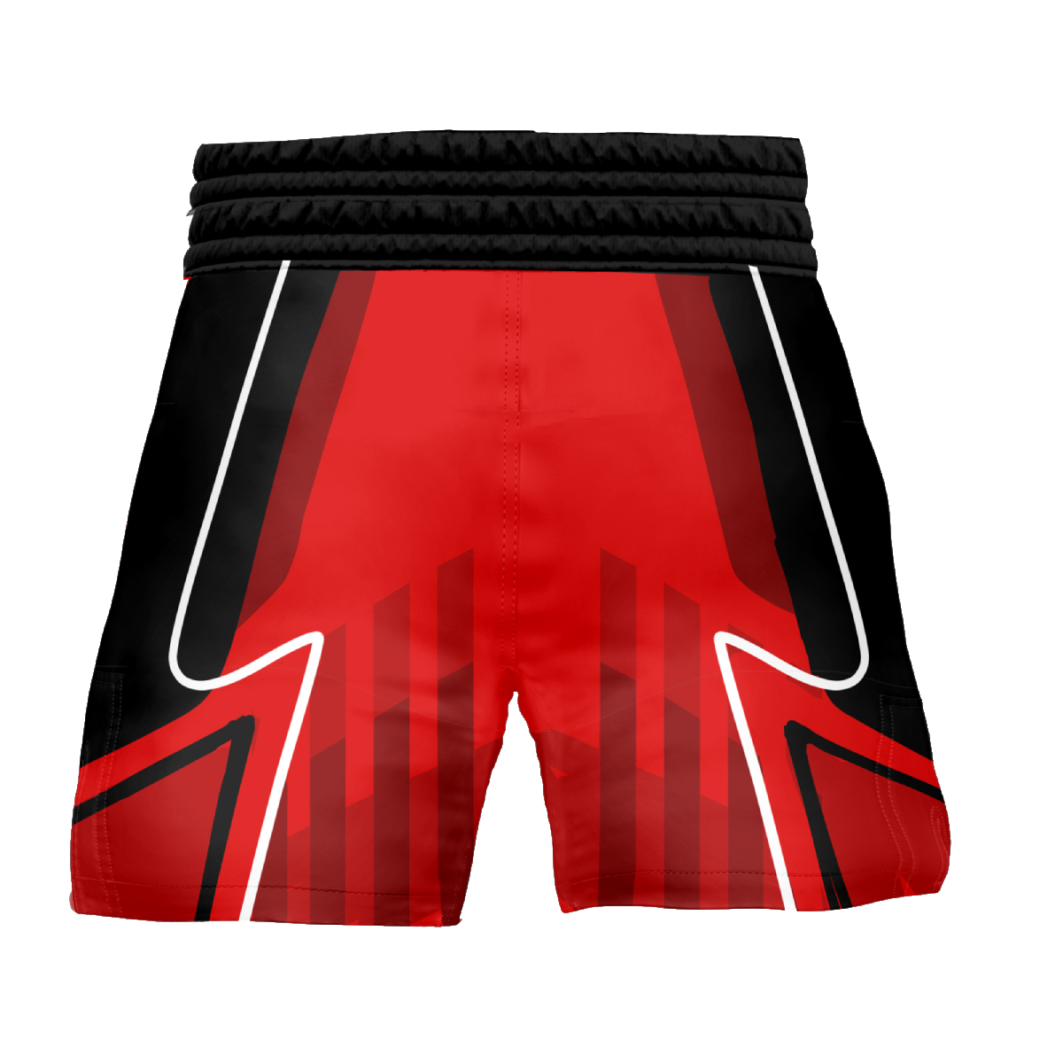 Red High Split MMA Shorts