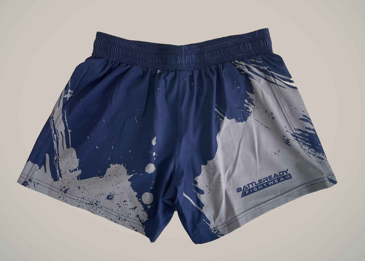 Hybrid MMA Fight Shorts - Navy/Grey