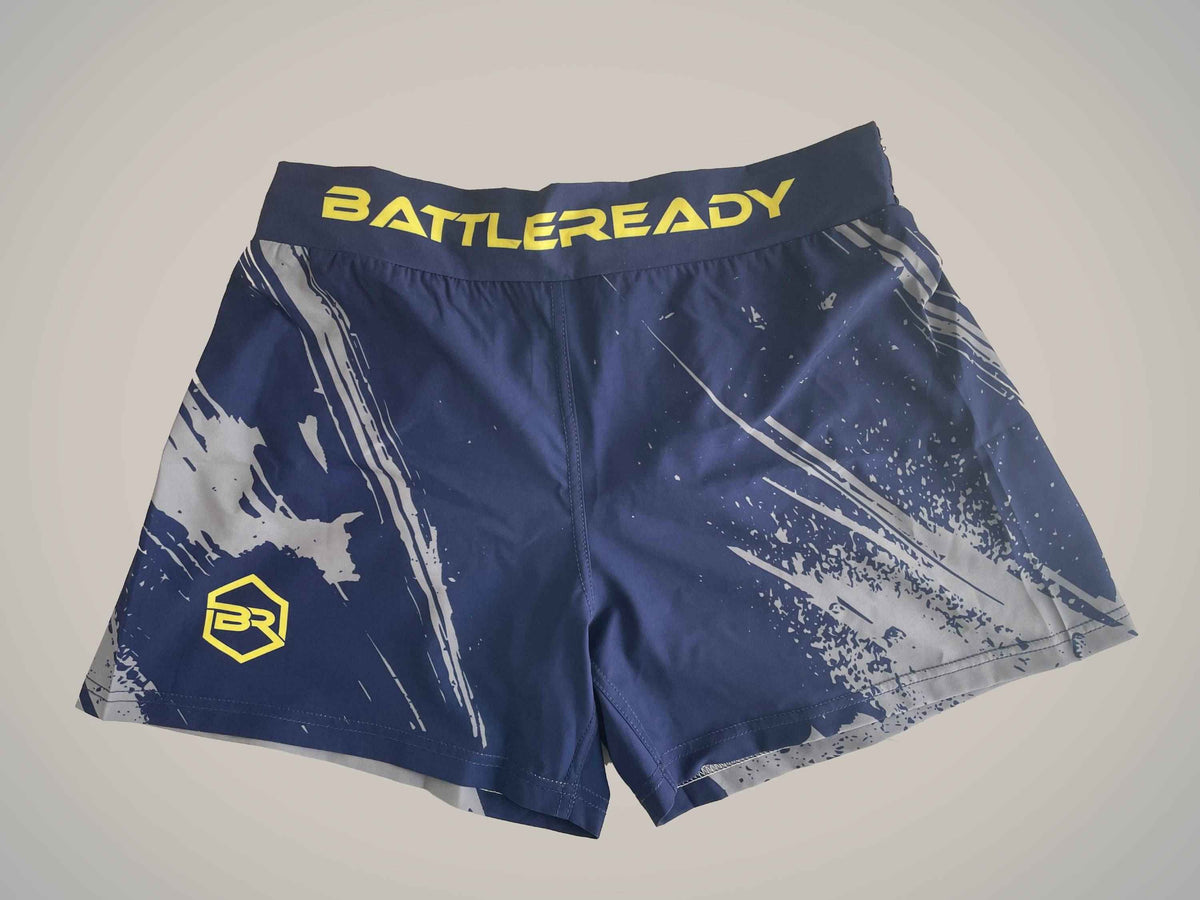 Hybrid MMA Fight Shorts - Navy/Grey