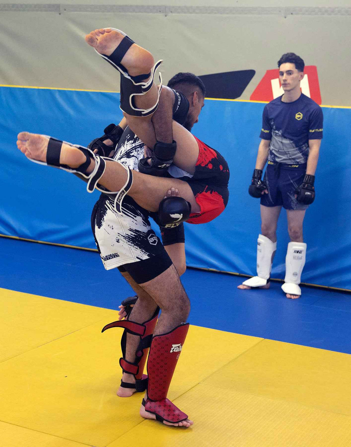 Hybrid MMA Fight Shorts - Black/White