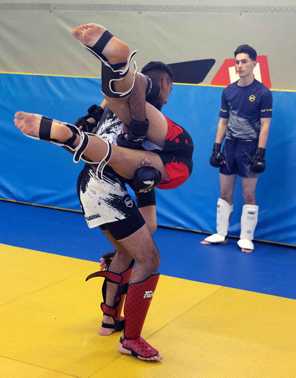 Hybrid MMA Fight Shorts - Black/White