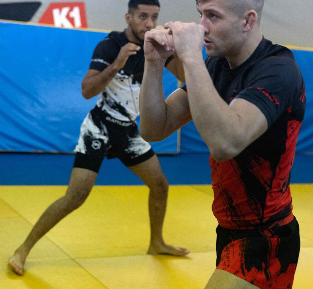 Hybrid MMA Fight Shorts - Black/Red