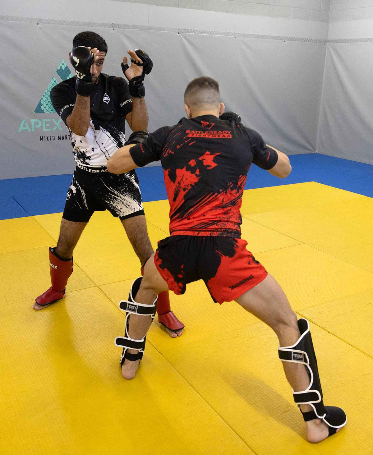 Hybrid MMA Fight Shorts - Black/Red