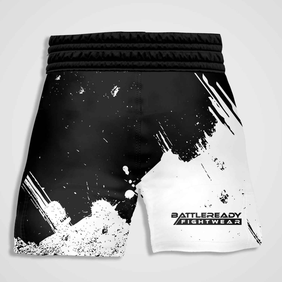 Hybrid MMA Fight Shorts - Black/White