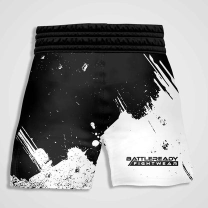 Hybrid MMA Fight Shorts - Black/White