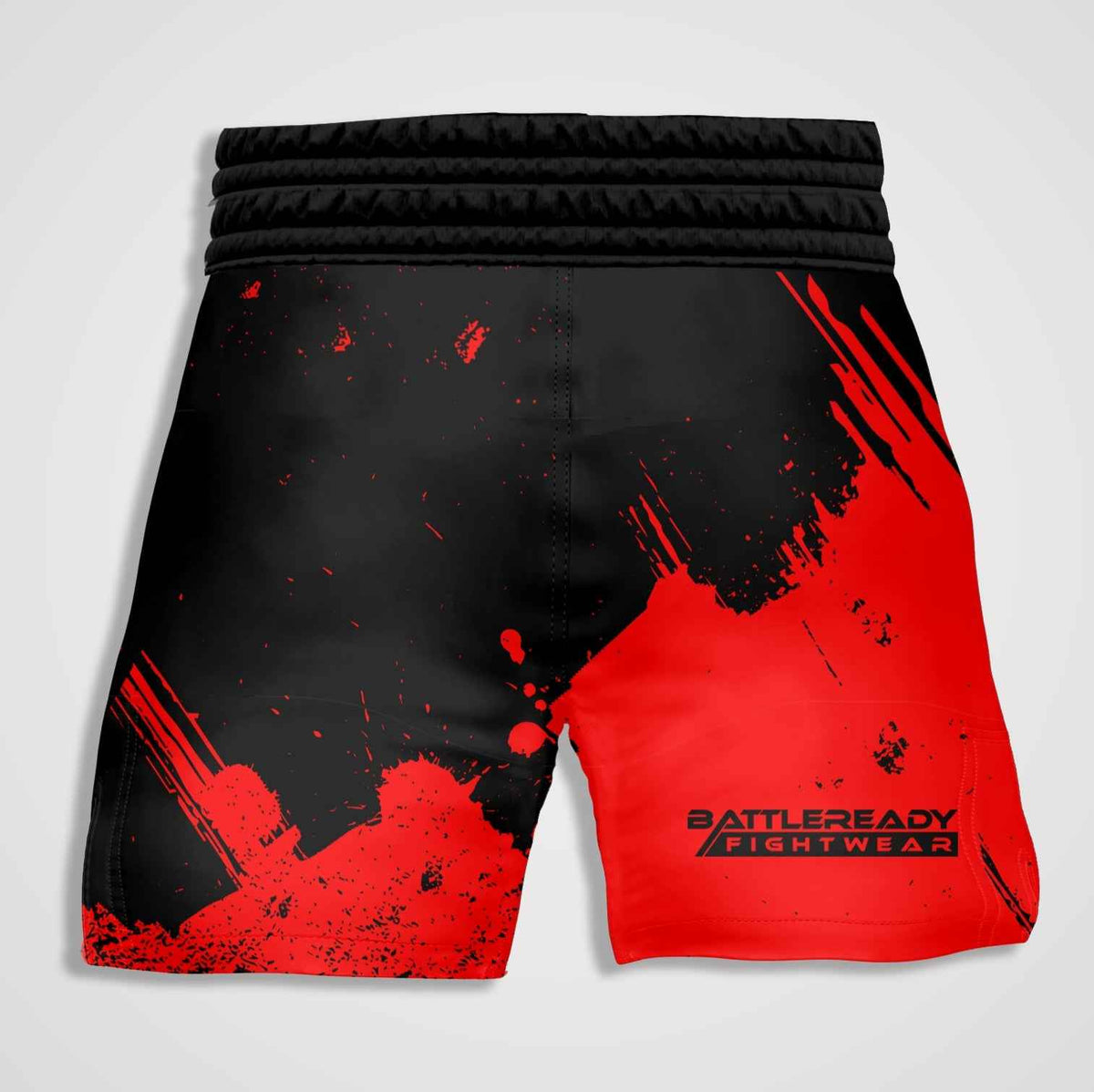 Hybrid MMA Fight Shorts - Black/Red