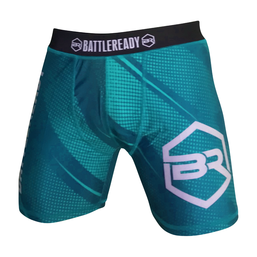 Vale Tudo MMA Compression Fight Shorts - Teal