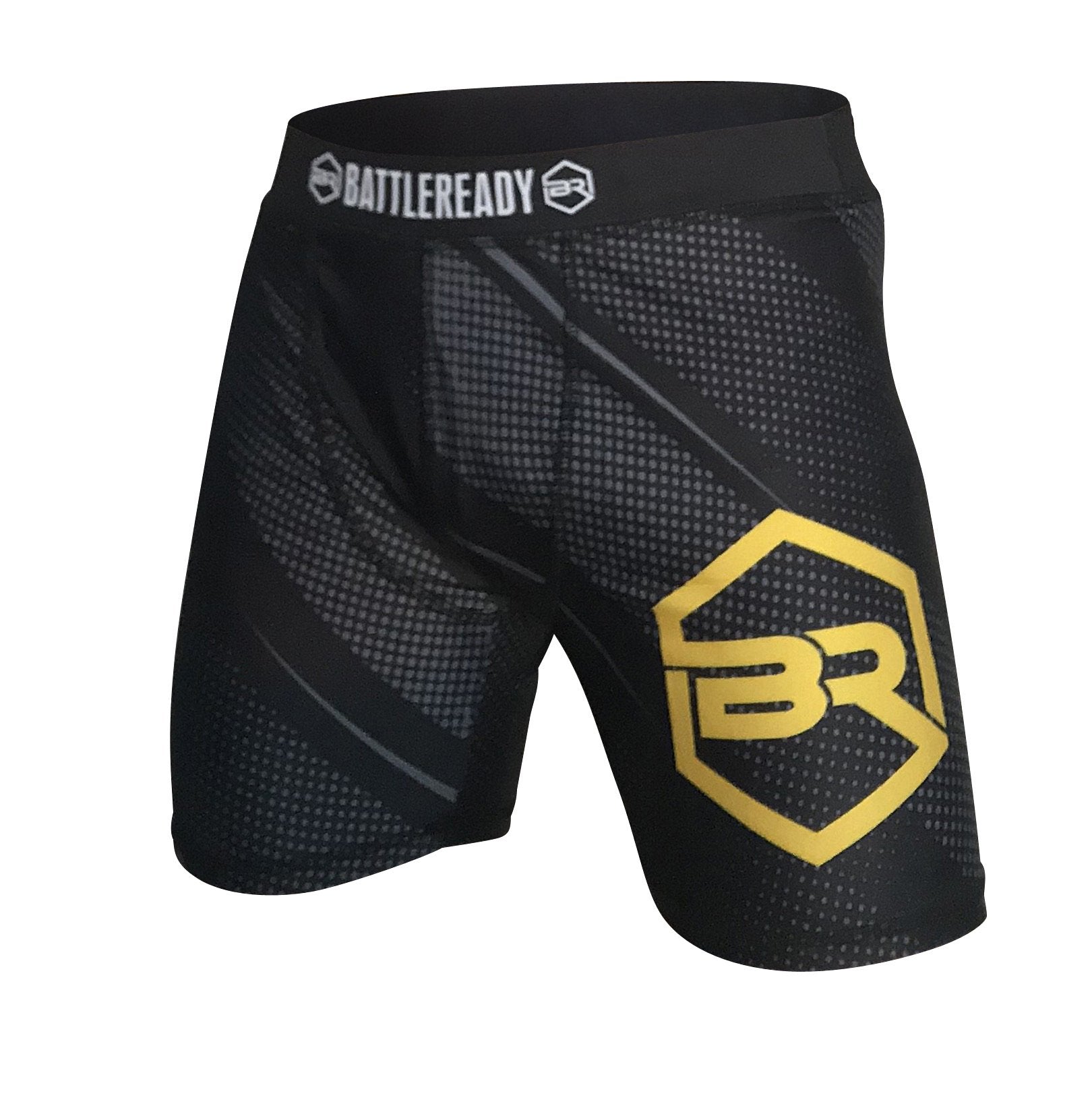 Black & Gold Vale Tudo Shorts - BattleReady Sportswear