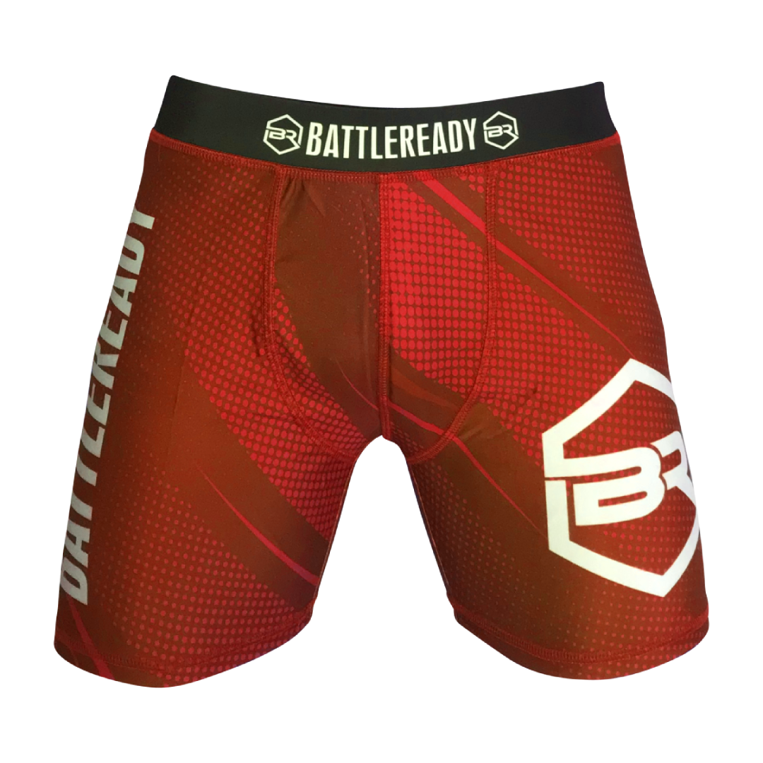 Vale Tudo MMA Compression Fight Shorts - Red