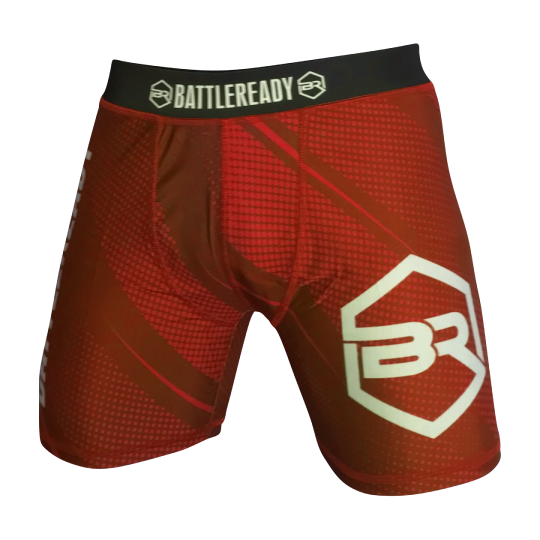 Vale Tudo MMA Compression Fight Shorts - Red