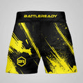 Hybrid MMA Fight Shorts - Black/Yellow